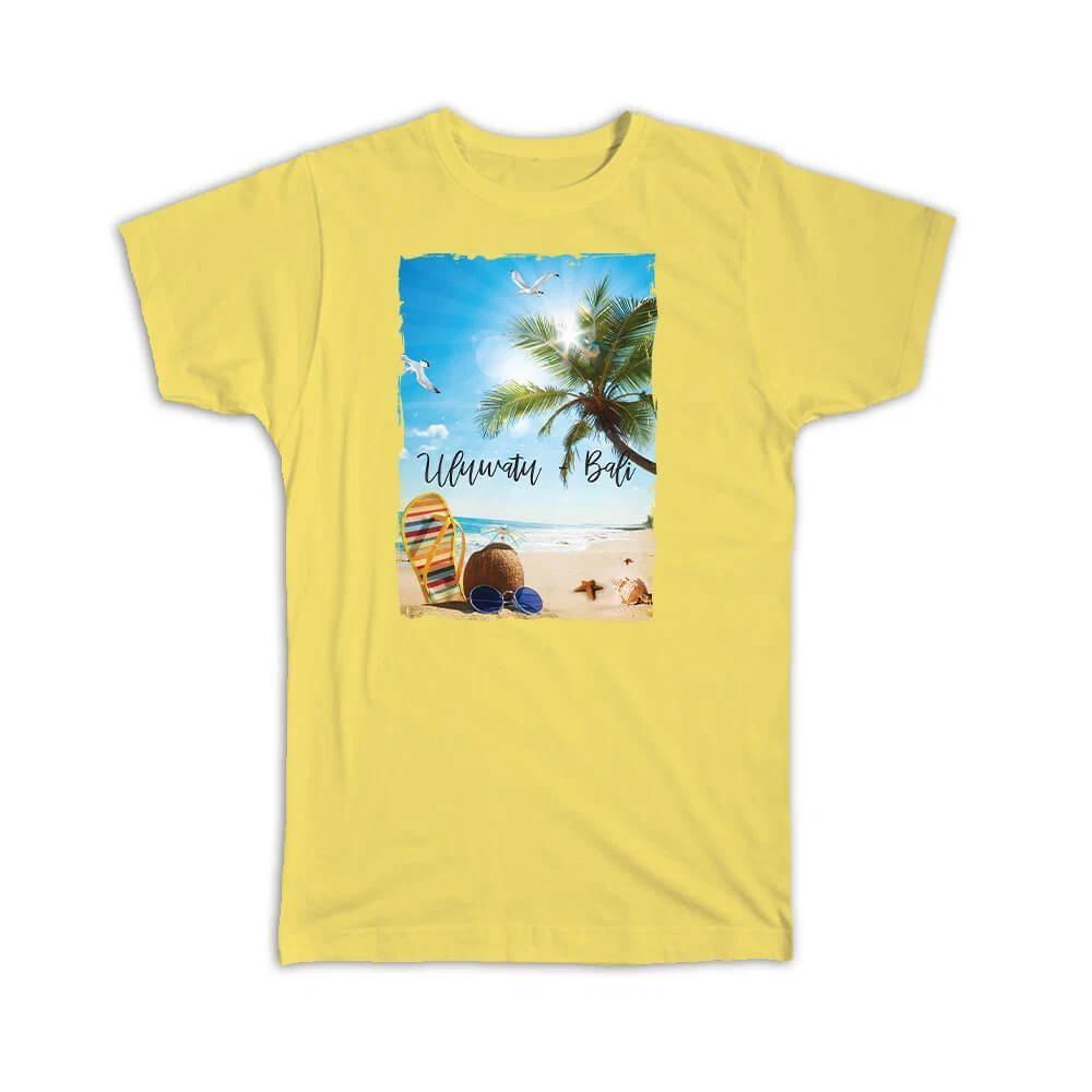 Gift T-Shirt : Uluwatu Bali Indonesia Coconut Sunglasses Flip Flops M