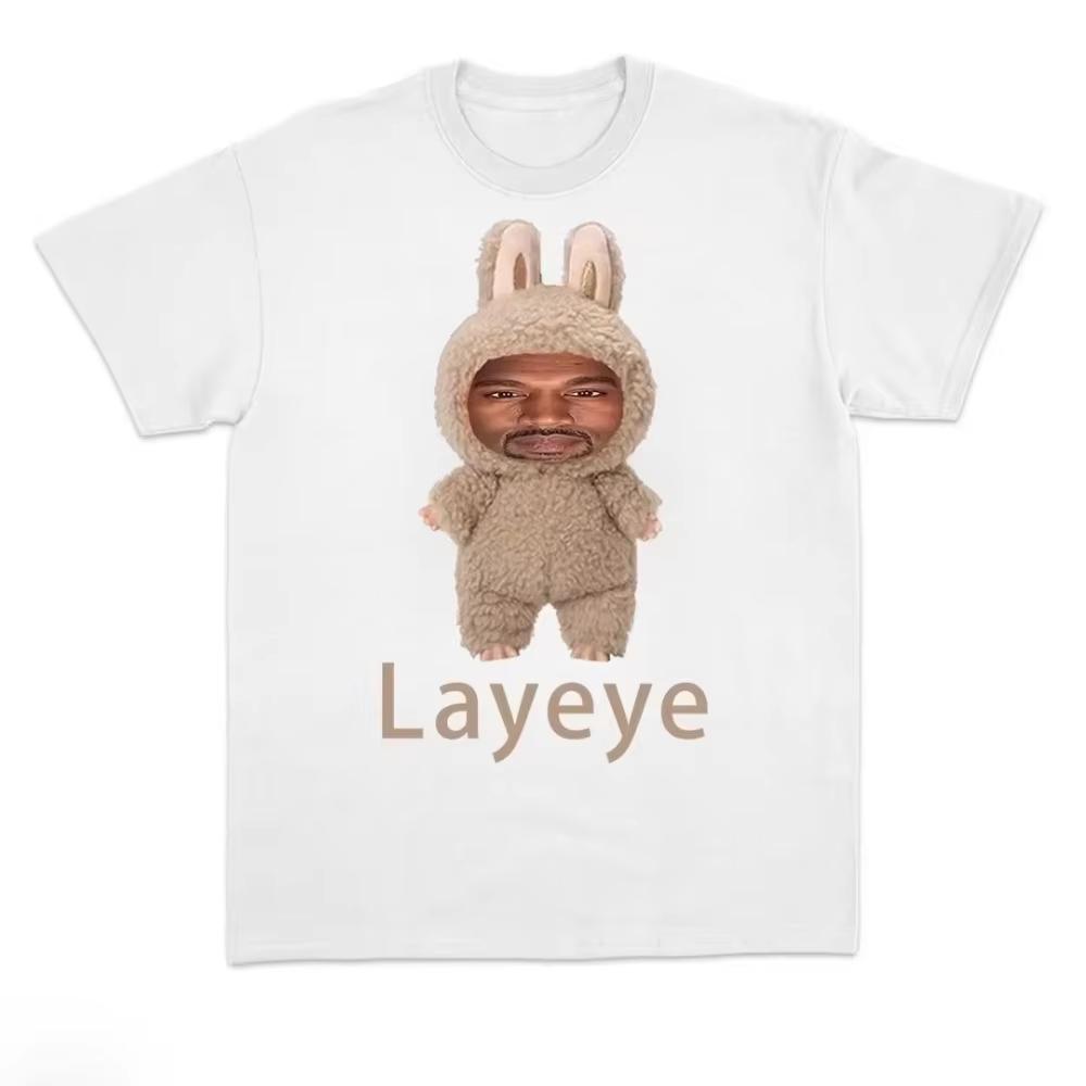 2026 New Kanye West Layeye Print T-Shirt, Original Design, Summer Fashion Hip Hop Y2K Streetwear Top for Die-hard Fans Women And Men T-Shirt