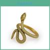 Elegant Vintage Copper Snake Ring For Women Adjustable Retro Fashion Accessory