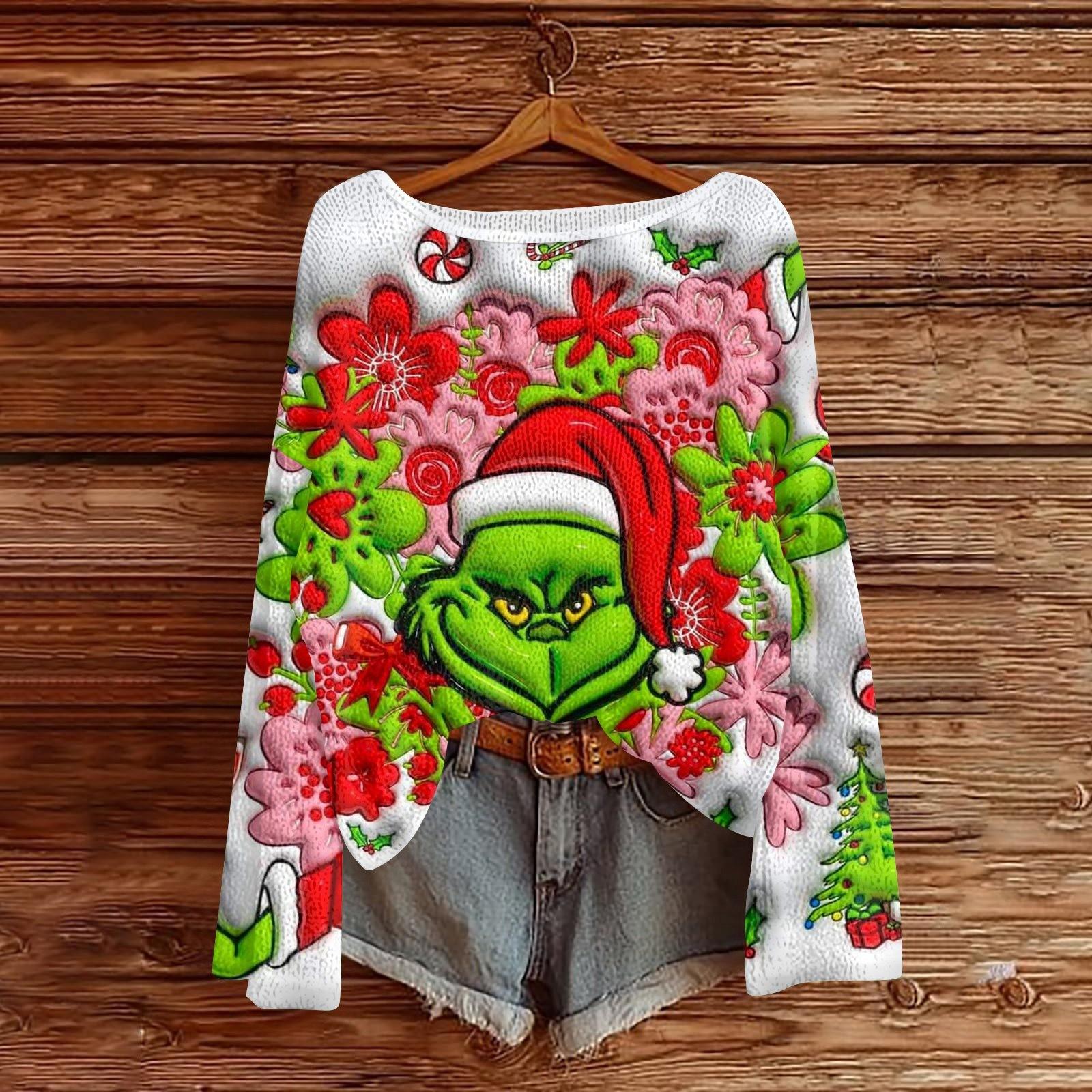 

Рождественские толстовки для детей, вязаные свитера для мальчиков и девочек, симпатичные рубашки, осенние свитера с круглым вырезом, топы 110