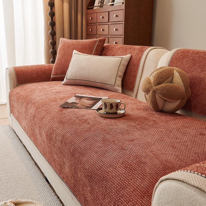 2025 French High-End Chenille Sofa Cushion: All-Season Non-Slip Seat and Sofa Cover