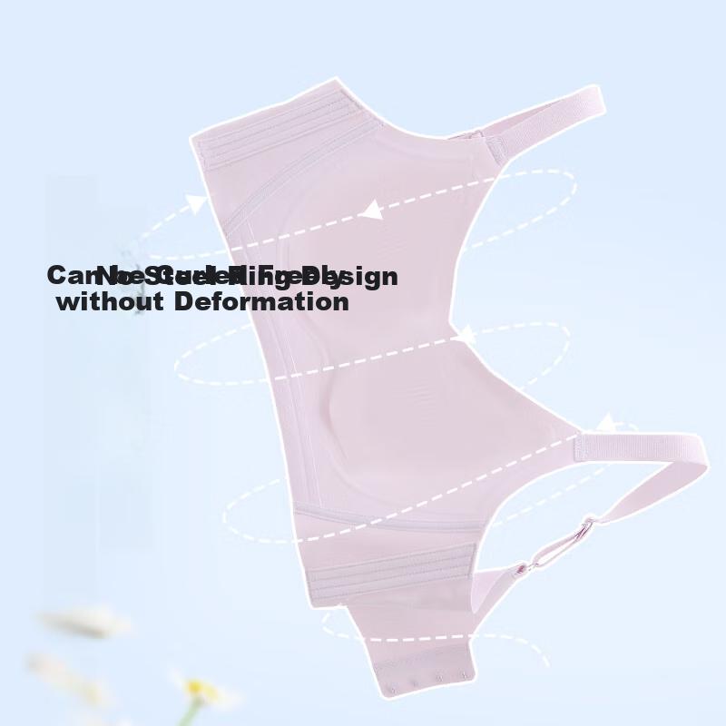 Ordifen Large Breast Minimizing Bra for Women, Push-Up, Side Support, Anti-Sagging, Summer Thin Style, Seamless, Wireless, Plus Size Brassiere