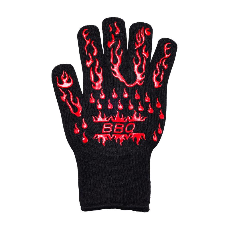 1/2Pcs Non Slip Silicone Oven Gloves Bbq Gloves Fireproof Heat Resistant Cut Resistant Mitts Kitchen Gloves For Barbecue Cooking