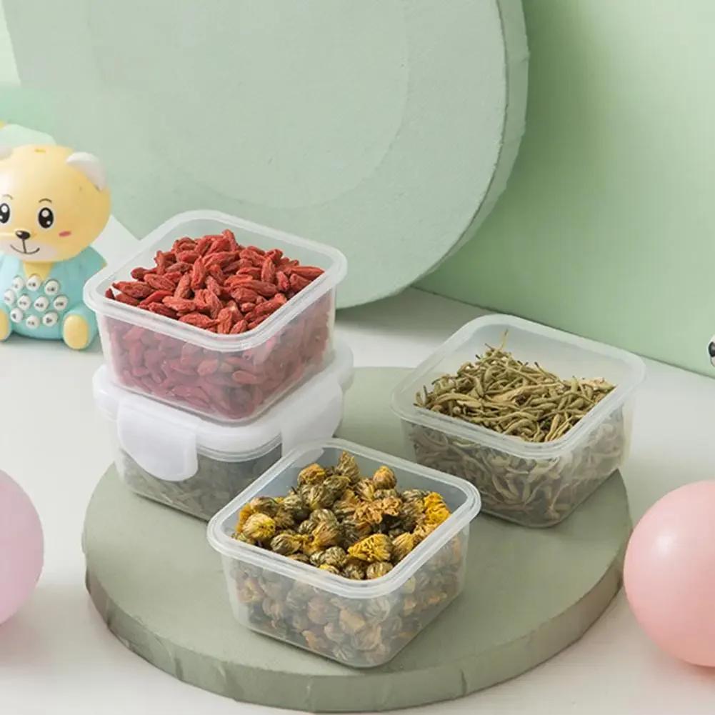 MINI Food Storage Container Plastic Moisture-proof Containers Mini Kitchen Storage Box with Leakproof Lid Kitchen Accessories