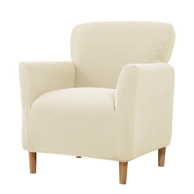 1Pc Armchair Cover Removable Stretch Tub Arm Chair Slipcover Solidastic Single Sofa Slipcovers For Study Bar Counter