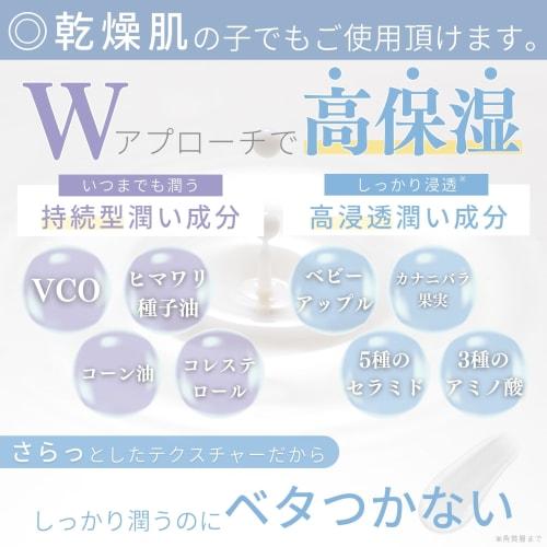 Rayon Milk Lotion, Hypoallergenic Formula, Additive-Free, Allergen-Free, Newborn, Full Body Moisturizing, Pump-Type, Natural Ingredients, Made in Japa