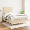 3142326 vidaXL Divan Bed with Mattress Cream 120x200 Cm Fabric.