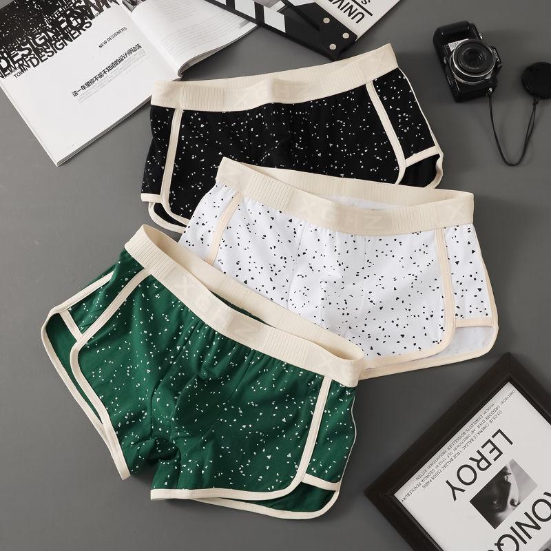 Herrenhöschen Baumwolle Herrenunterwäsche Boxer Atmungsaktive Herrenboxer Bedruckte Unterhosen Bequeme Shorts Herrenunterwäsche