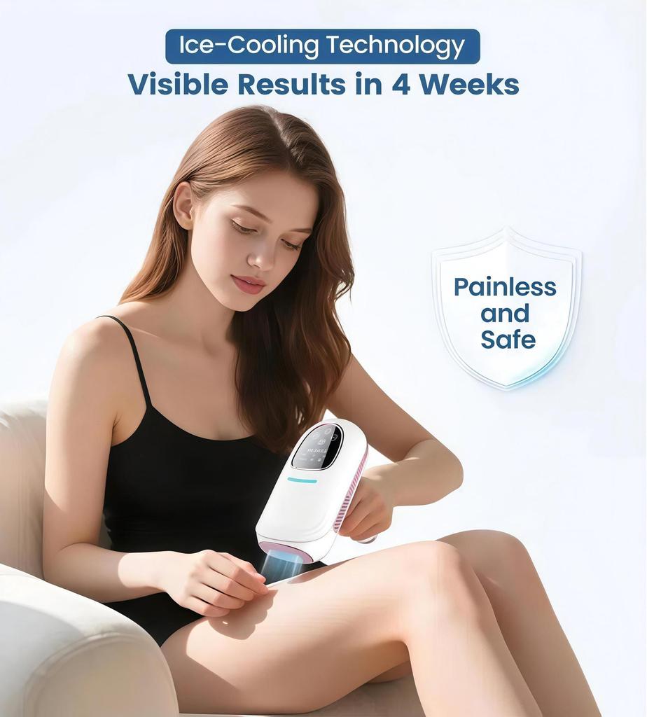 Laser Hair Removal Device: Touch Screen, Three-in-One IPL Electric Intense Pulsed Light Model