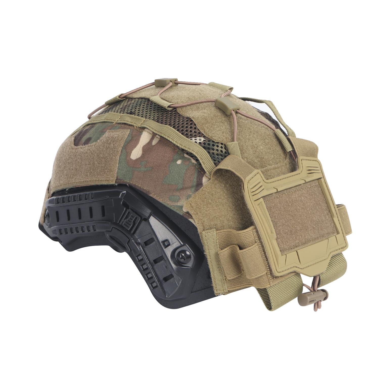 Helmhoes Set voor Maritieme Helm, NVG Batterij Pouch, Jacht Hybride Mesh Cover voor Bump & Ballistische Helmen L
