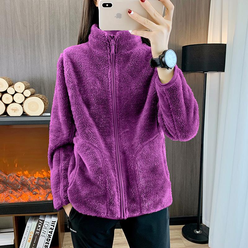 Unisex Polar Fleece Thick Jacket - Coral Fleece Liner for Autumn and Winter