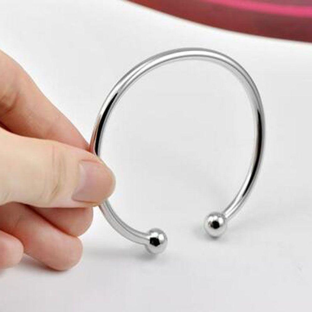 Best Quality Gifts Silver Plated Bracelet Mens/Womens Fashion Jewelry Adjustable Bangles