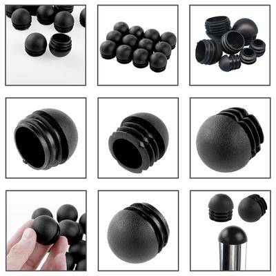 12 adet mobilya ayakları kauçuk tıpalar 16/19/22/25mm yuvarlak çelik boru tapası ucu sandalye ayak kapakları pedleri mobilya aksesuarları