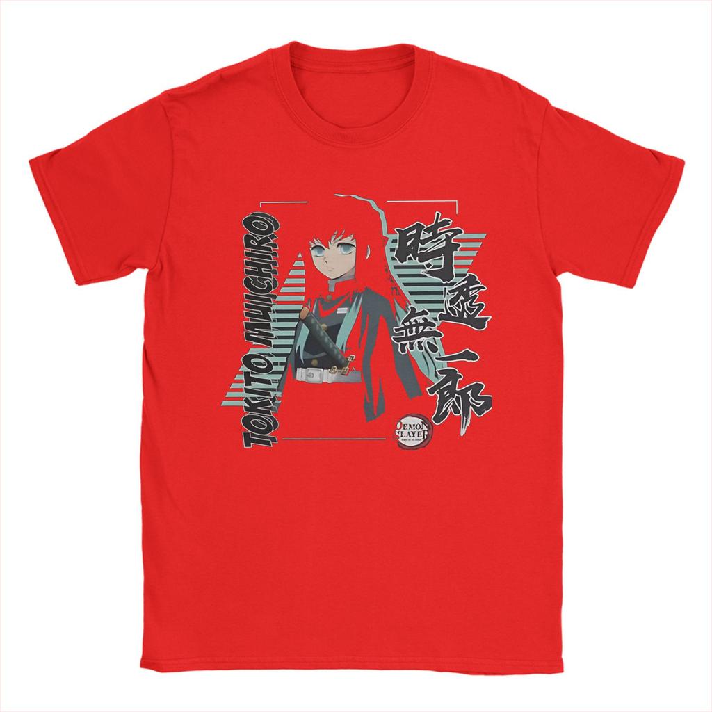 Funny Muichiro Tokito  Kimetsu No Yaiba  T Shirts Pure Cotton Leisure T-Shirts O Neck Demon Slayer  Tee Shirt Clothes Summer