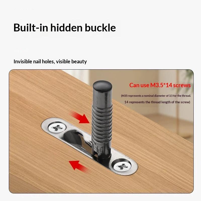 Elastic Invisible Panel Fasteners for Furniture 2 in 1 Cabinet Connector Set  for Seamless DIY Home Assembly