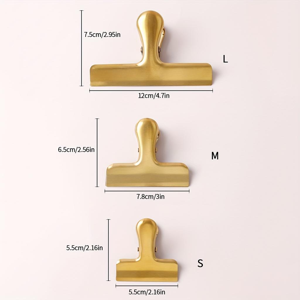 1pc/3pcs Snack Bag Clips, Stainless Steel Food Bag Sealing Clips, Long Tail Document and File Organizer Clips for Snacks