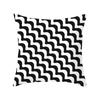 Simple Style Home Decoration Abstract Geometric Grid Black and White Lines Light Luxury Sofa Waist Support Pillow Cover Cushion