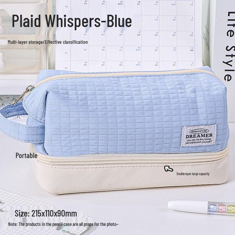 Large Capacity Blue Transparent Ita Pencil Case - Stylish and Functional for Students