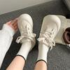 Zapatos de lona zapatos de mujer plataforma primavera transpirable nicho 2025 nuevos versión coreana versátiles zapatos blancos pequeños zapatos de suela gruesa estudiantes