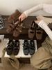 Koreańskie retro buty babci w panterkę pasek krzyżowy klamra kok płaskie buty na co dzień bajkowy styl lekkie usta buty Mary Jane