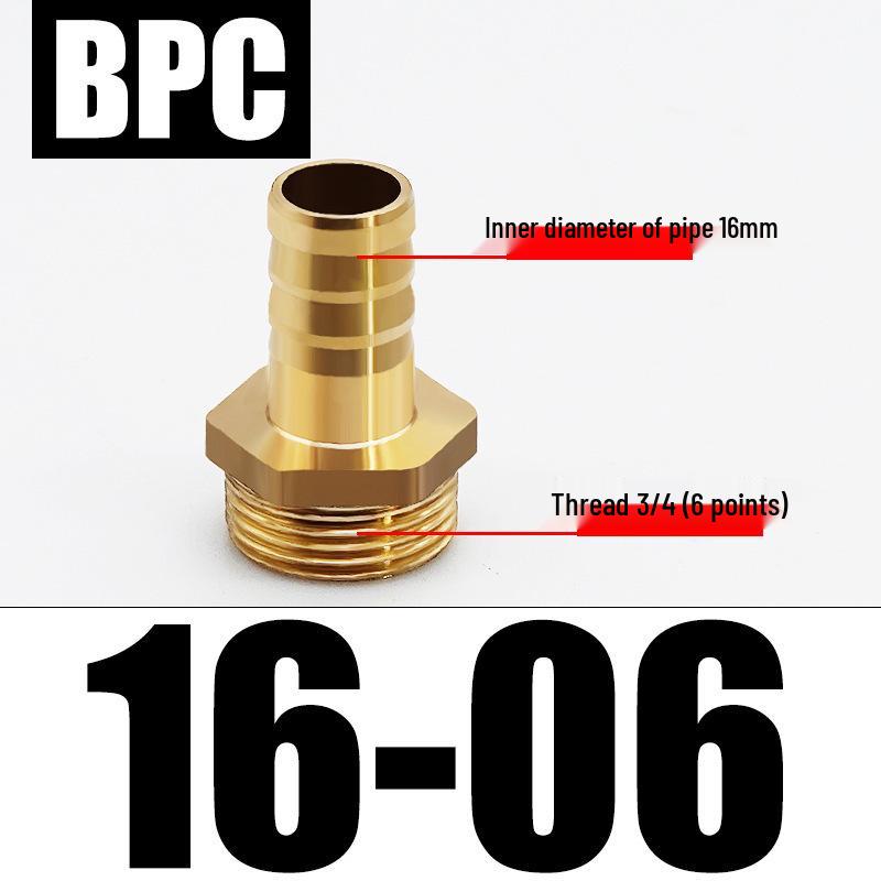 All-Copper Male Thread Fittings: Pagoda Head, PC6/8/10, 4-Point & 6-Point for Water/Gas Hoses