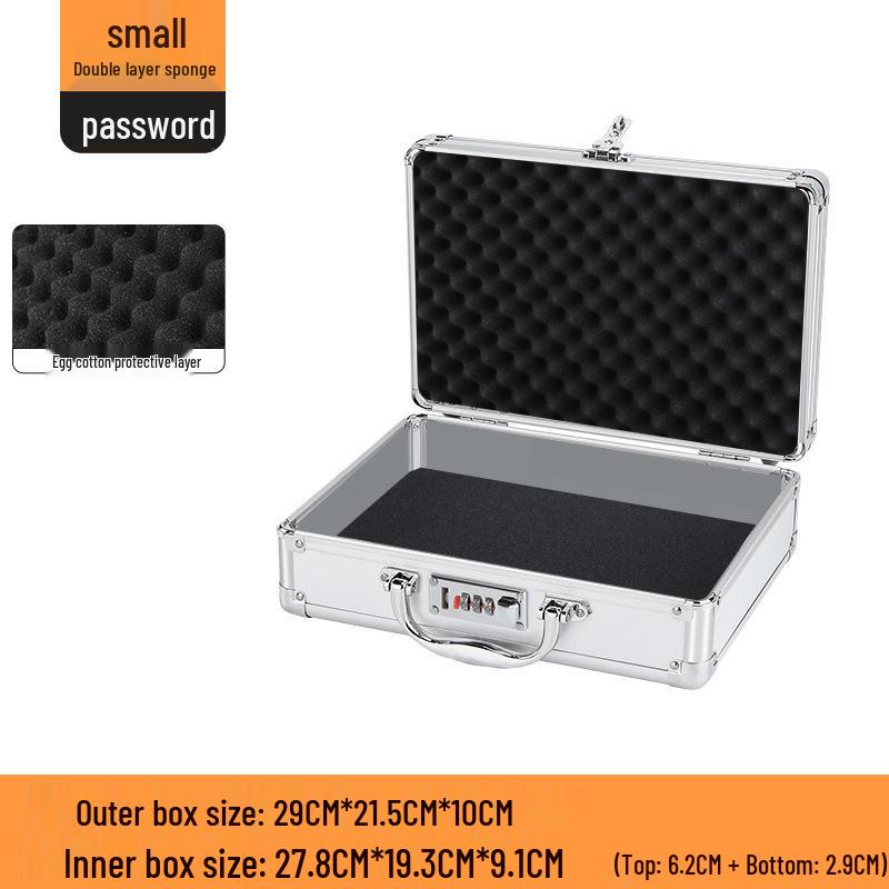 Aluminum Alloy Password Briefcase for Document and Tool Storage