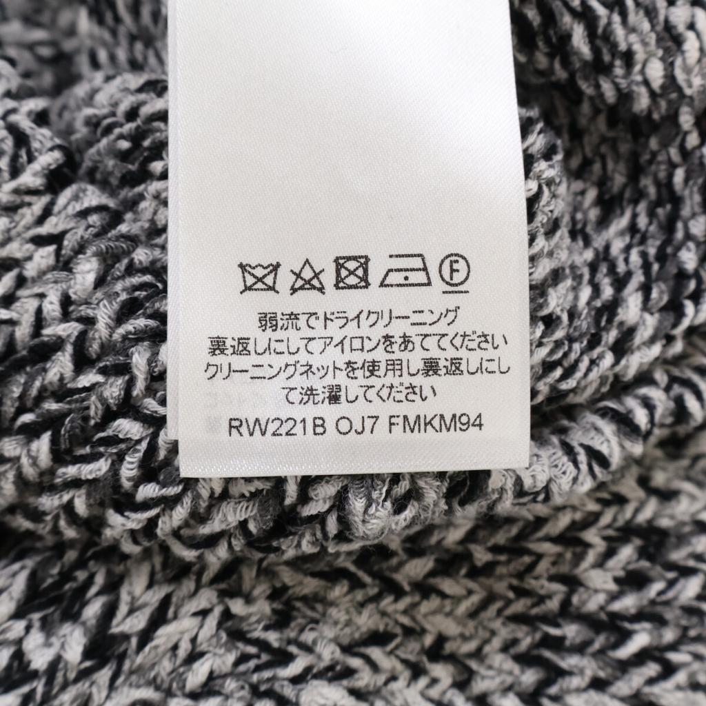 LOUIS VUITTON 22 Gray FMKM94 Wool Short Sleeve Knit tops M grayUsed