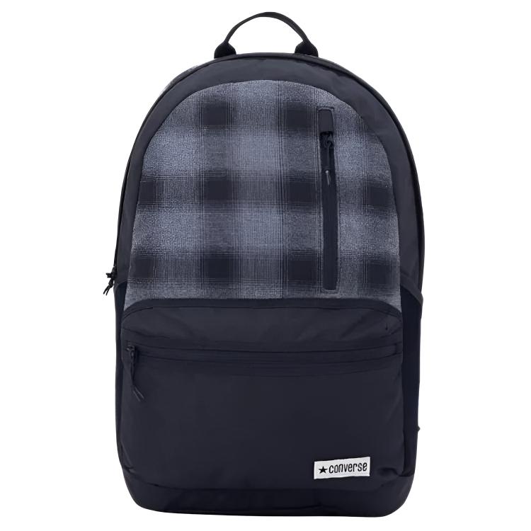 Converse Straight Edge 27L Fashion Versatile Laptop Backpack Unisex Backpack Gray UA5825-023 Gray Plaid