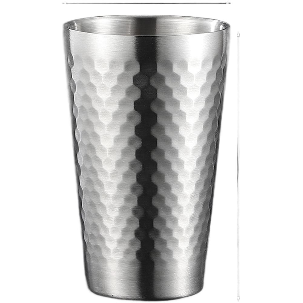 Doppelwandiger Becher Hämmeroptik Dickwandiger Edelstahlbecher