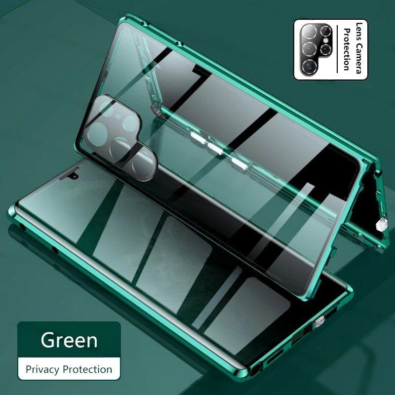 Magnetyczne etui 360° Anti-Peep Privacy do Samsung Galaxy S26 S25 S24 S23 S22 S21 Ultra Plus S24+ S23 FE S25+ z osłoną ze szkła hartowanego Zderzaki do telefonu