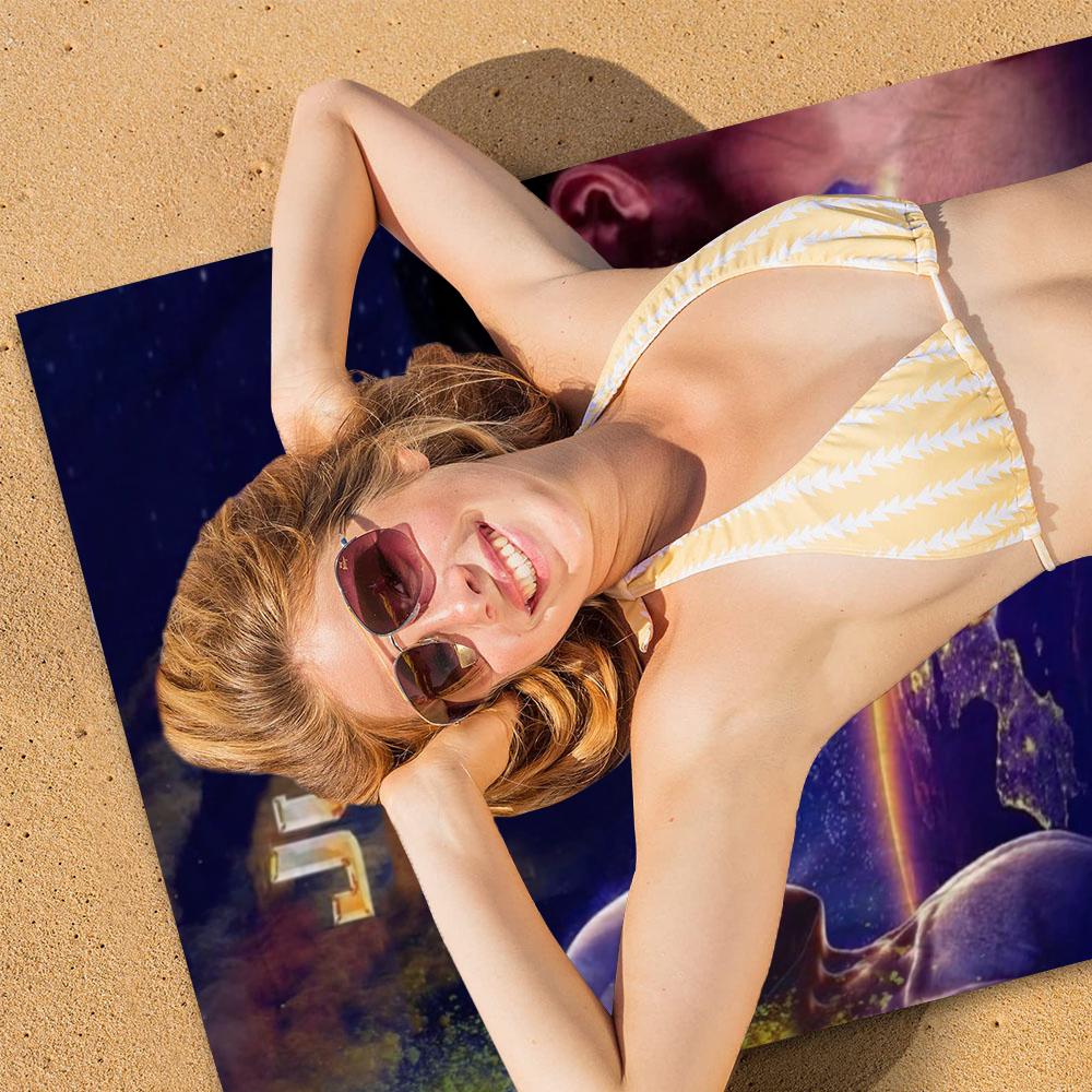 Rapper Jul Music Album Cover L-Lol Printed Beach Towel Mountain Climbing Yoga Beach Swimming Running Absorbent Soft Towel