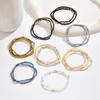 19 Pcs Fashion Bead Bracelet Set High Quality Glass Material Sturdy Shining for Individualized Style Expression and Parties