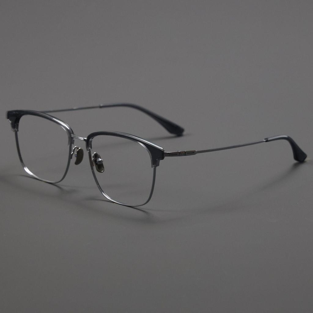 Ultra-Light Frameless Pure Titanium Eyebrow Glasses - Large Frame, Durable & Comfortable