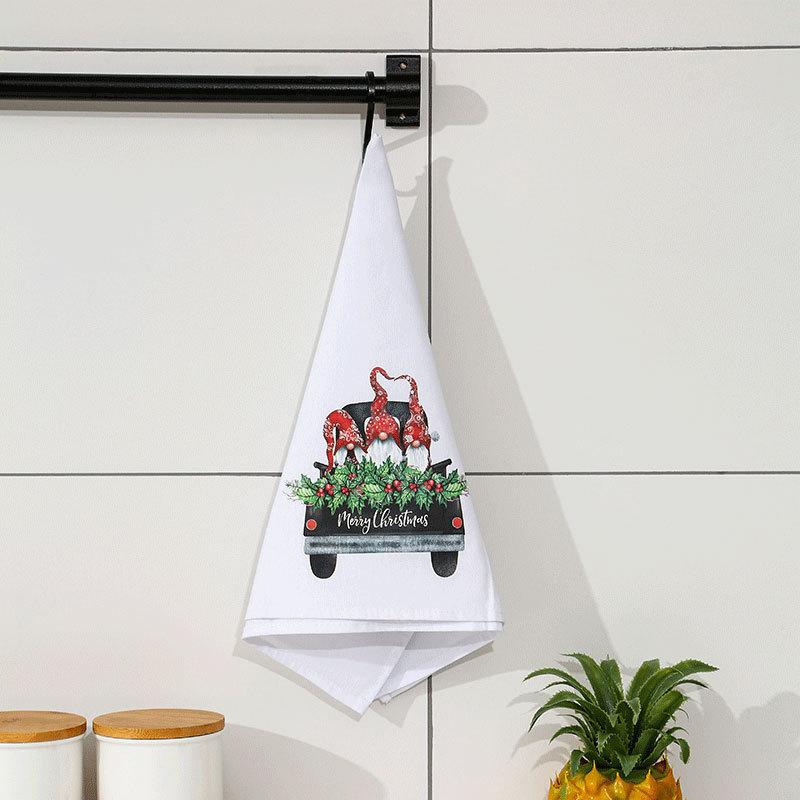 Рождественские салфетки для рук, полотенца, которые не линяют, предметы домашнего обихода и кухни, рождественские полотенца, скатерти Car style