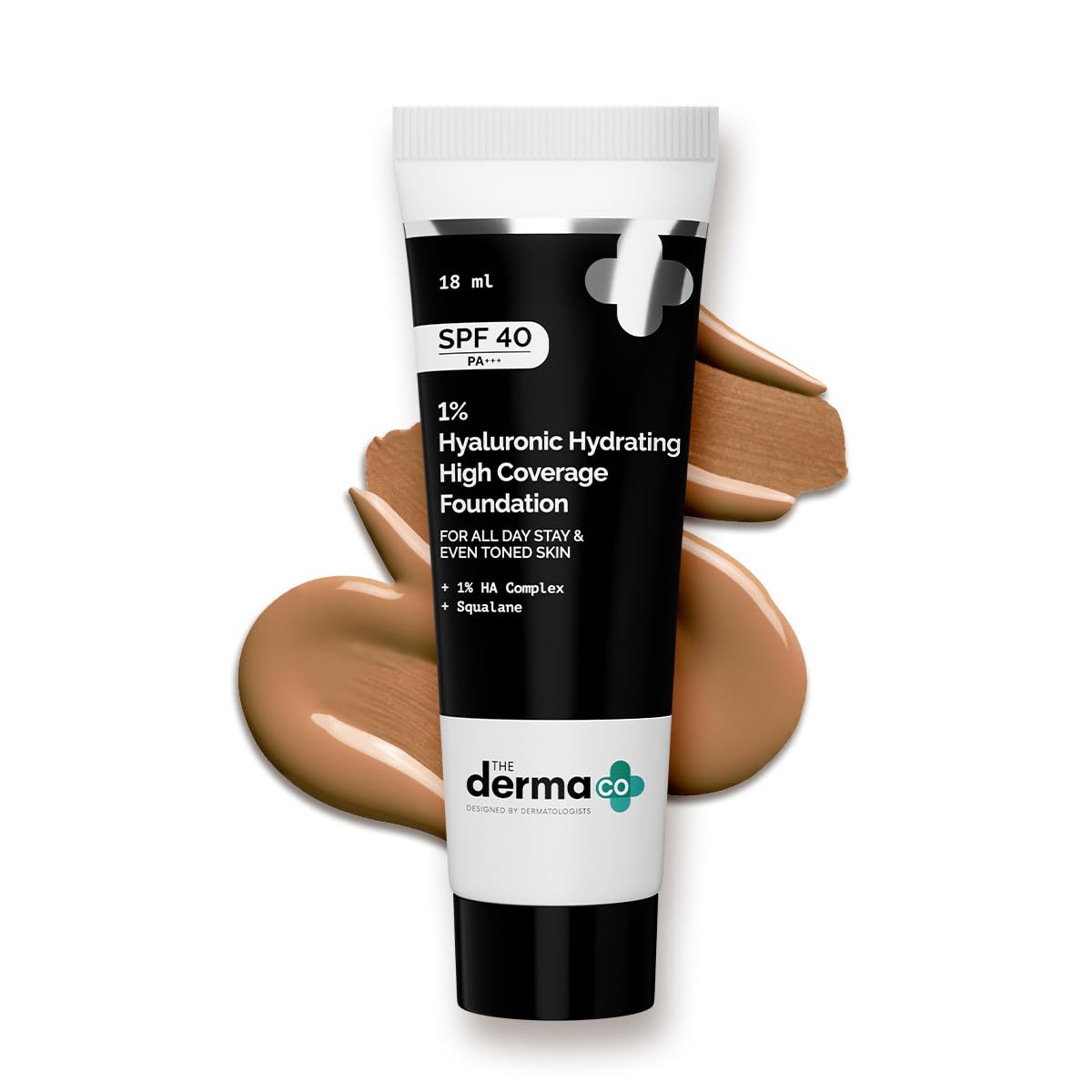 

The Derma Co 1% Hyaluronic Hydrating High Coverage Luminous Foundation Cream SPF 40 PA+++ 18 ml Ivory