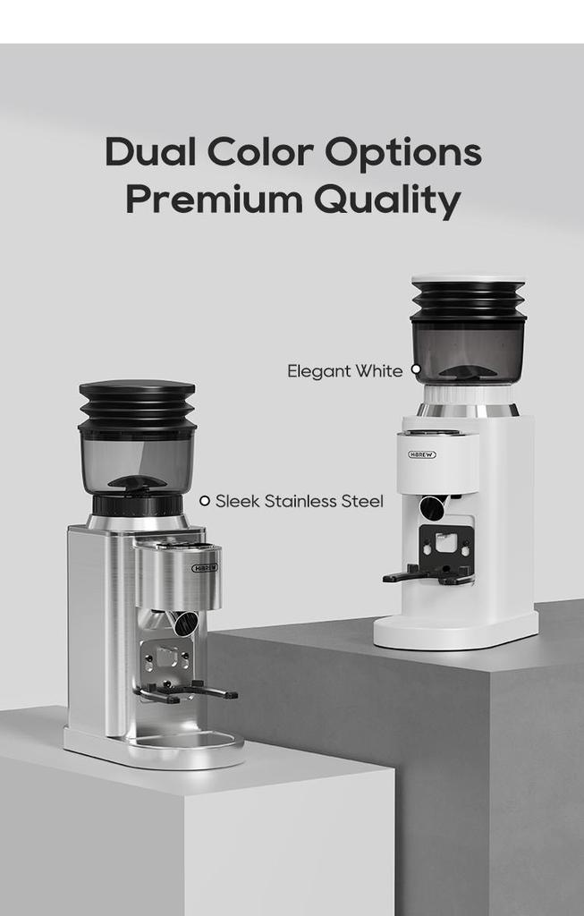 HiBREW G7 Electric Coffee Grinder, 48 Grind Settings, Anti-Static Technology, Stainless Steel Conical Burr, Compatible with 51/54/58mm Portafilters