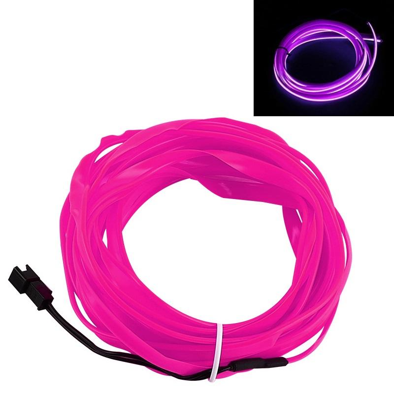 5M Flexible Neon Glow Car RGB Light Interior Led Decorative Lamp EL Wiring Neon Strip For Auto DIY USB Party Atmosphere Diode