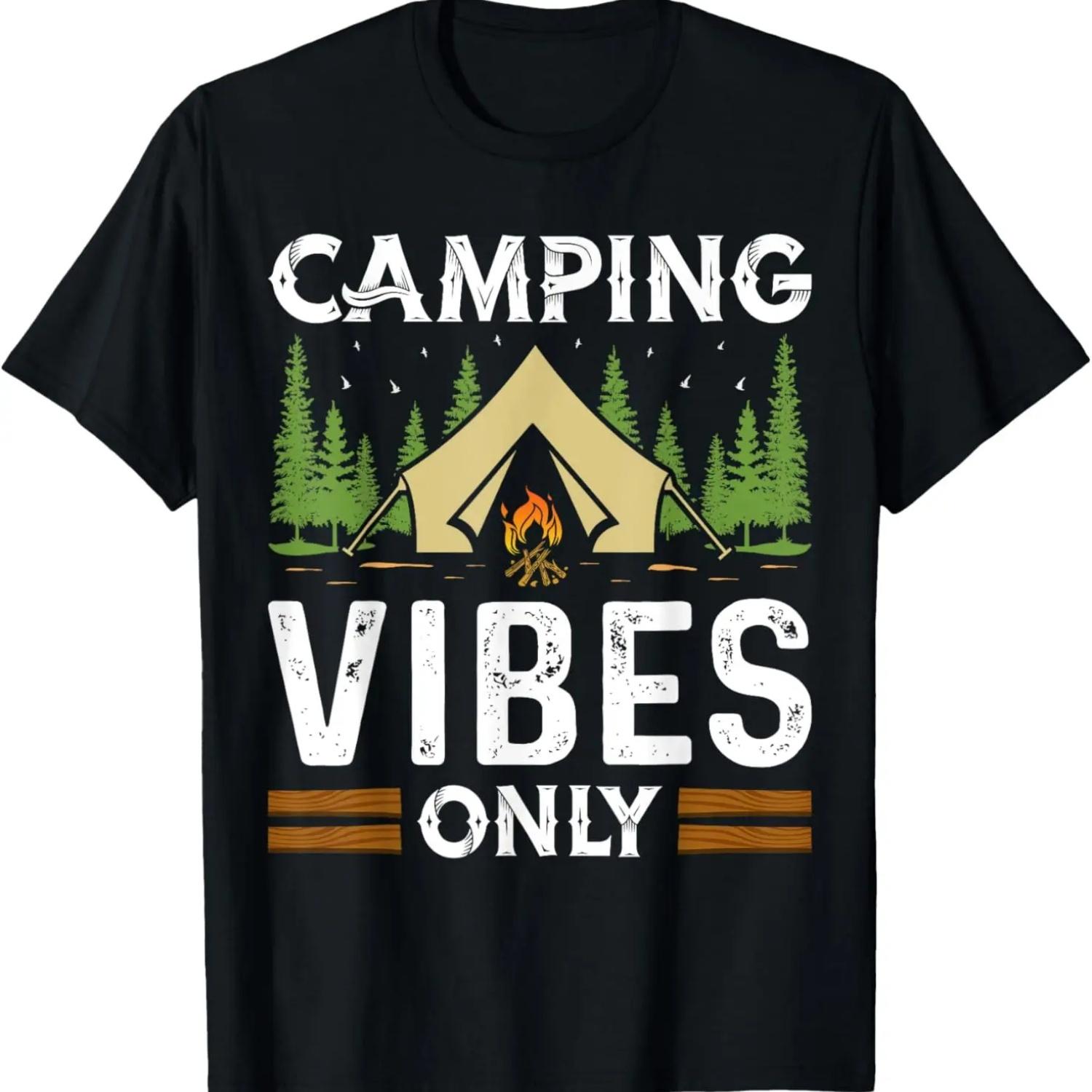 Camping Vibes Only T-Shirt S чёрный