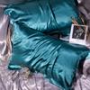 Solid Color Double-sided Silk Pillowcase Mulberry Silk Ice Silk Beauty Pillowcase Single Silk Wide-edge Pillowcase