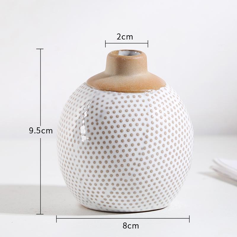 European Ceramic Mini Vase & Incense Burner - Creative Craft Ornament for TV or Wine Cabinet Decor