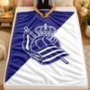 Flannel BlanketReal Sociedad FC Warm Soft Throw Blanket for Indoor Sofa Bed Living Room Use