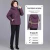 Warme Kapuzen-Daunenjacke für Damen 2025: Neue Stil Stickerei Baumwolle Winter Oberbekleidung für Mütter mittleren und höheren Alters.