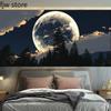 Starry Sky Moon Landscape Tapestry Room Aesthetic  Wall Hanging Art Background Cloth Bedroom Dormitory Home Decoration