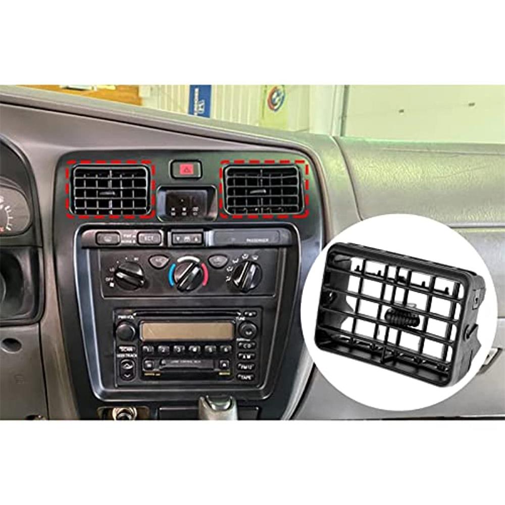 2x Schwarz Vorn Mitte Armaturenbrett Luftausströmer Für 96-02 Toyota 4runner Tacoma 55063-35030