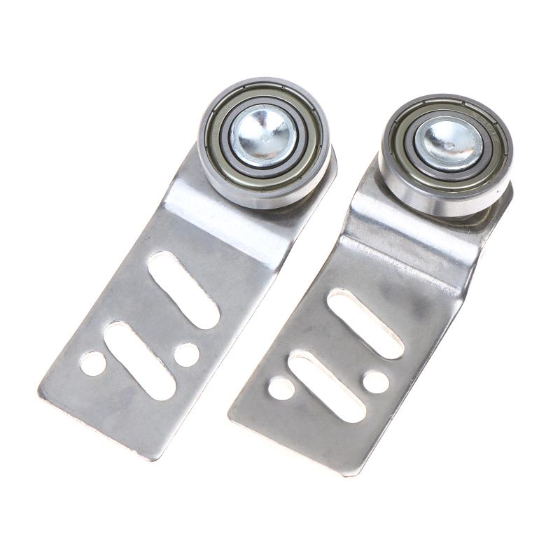 1Pair Stainless Steel Sliding Door Pulley Heavy-Duty Angled Sliding Door Runner With Steel Ball Bearings Hardware Track System 1