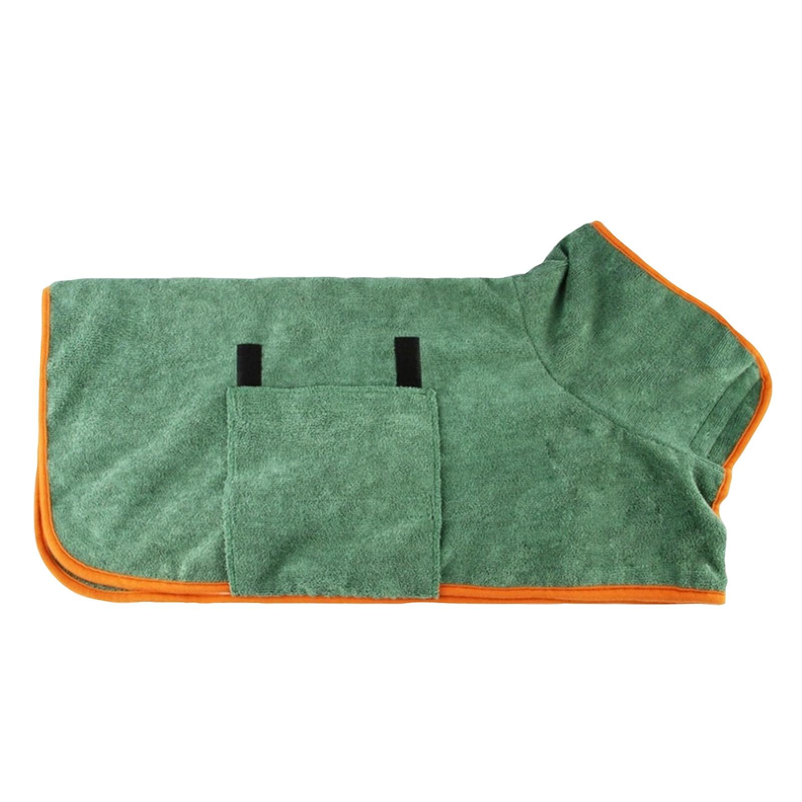 

Dog Bathrobe, Quick-drying And Highly Absorbent, Suitable For Use After Bathing. Can Serve As A Towel For Warmth. Dog Bathing Accessories. XS зелёный