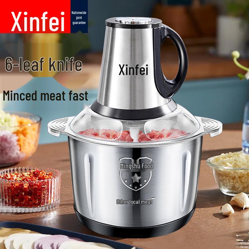 Stainless Steel Electric Meat Grinder: Multifunctional Mincer & Chopper for Meat, Garlic, and Vegetables