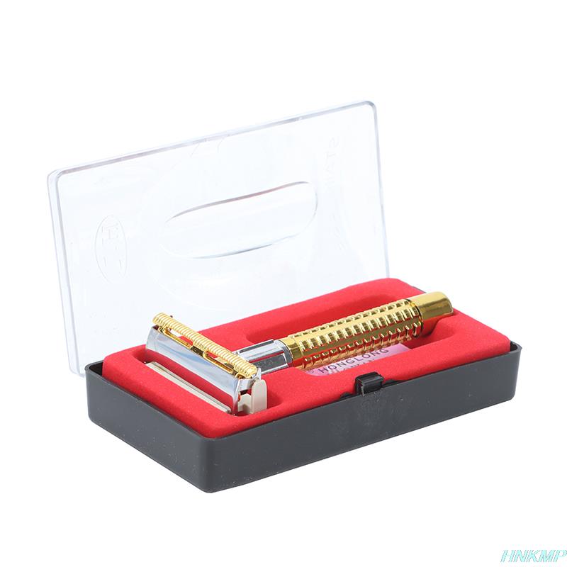 Retro Safety Razor Box Handle Razor Shaving Tool Shaving Tool Men's Facial Razor Safety Razor Blade Box