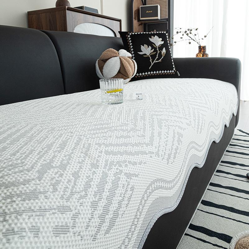 Summer Cool Doudou Special-Shaped Sofa Cushion  New Ice Silk Mat Cushion One-Piece Straight Row Sofa Cover