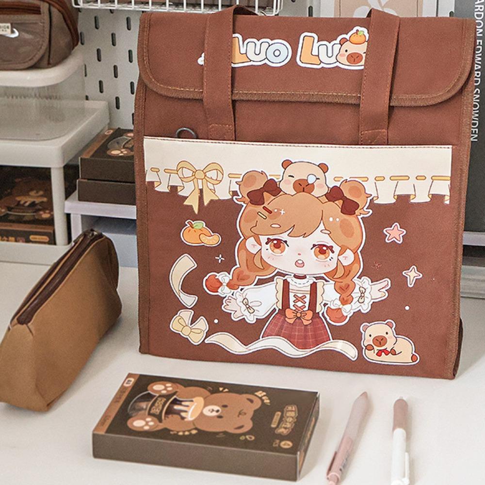 

Многофункциональная школьная сумка Capybara Tote, карманная сумка для хранения файлов формата А4, органайзер для файлов